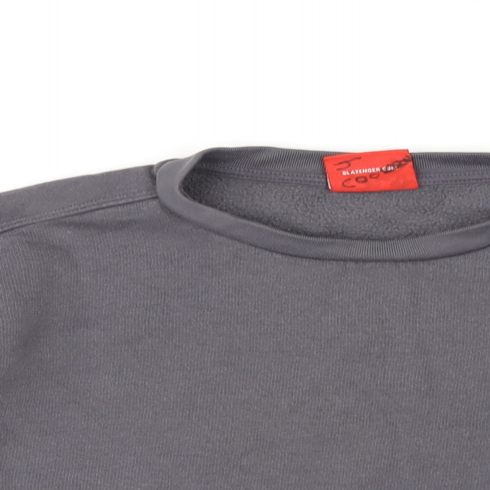 Slazenger Womens Grey Polyester Pullover Sweatshirt Size L Pullover