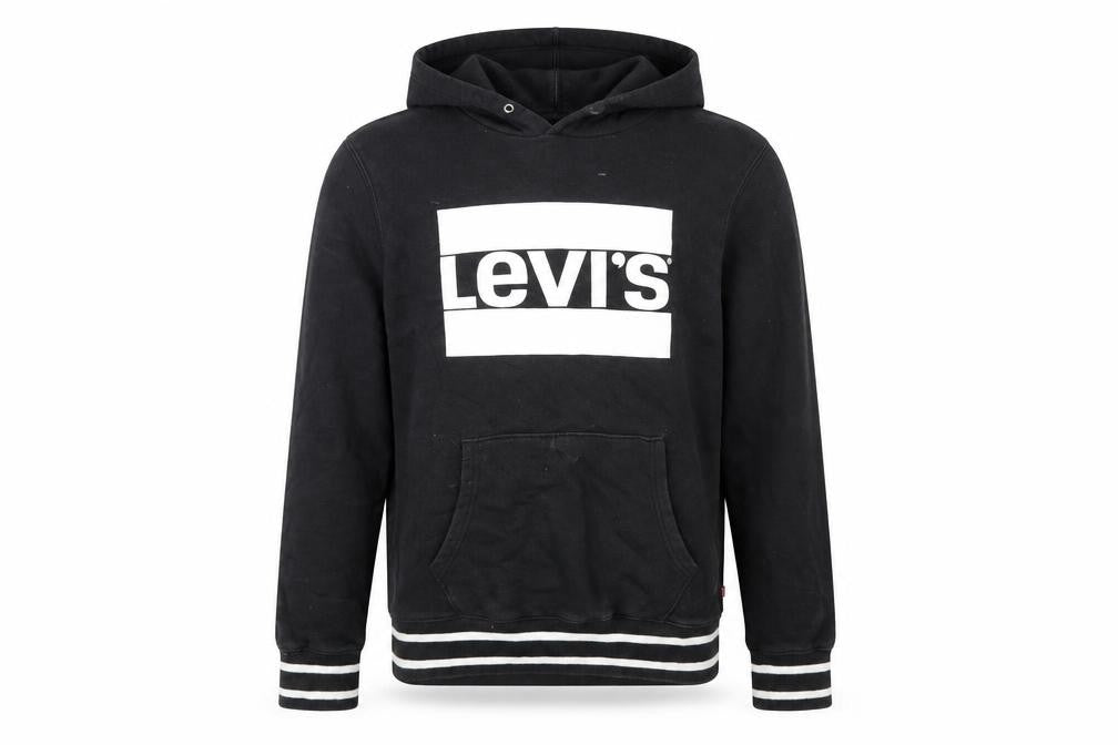 Mens UK S Regular Levi's Black Pullover Hoodie