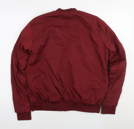 H&M Womens Red Jacket Size 8 Zip