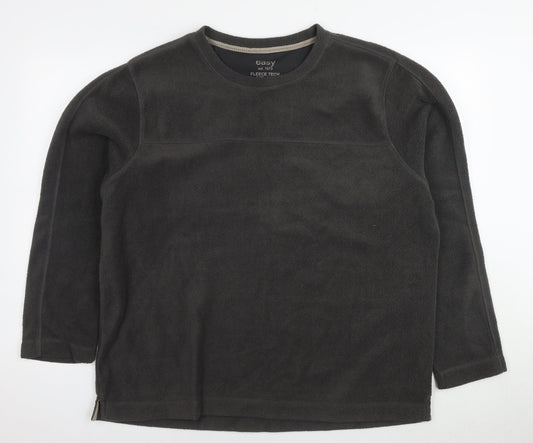 Easy Mens Grey Polyester Pullover Sweatshirt Size XL
