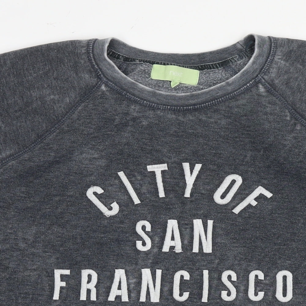 NEXT Mens Grey Cotton Pullover Sweatshirt Size L - City of San Franisco
