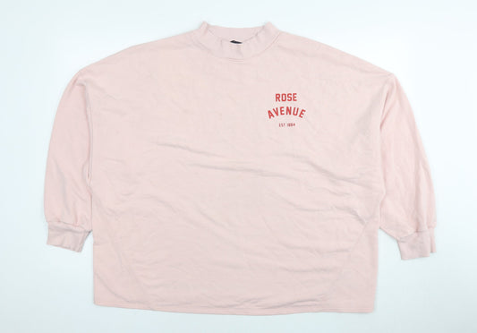 Marks and Spencer Womens Pink Polyester Pullover Sweatshirt Size 20 Pullover - Rose Avenue 1884