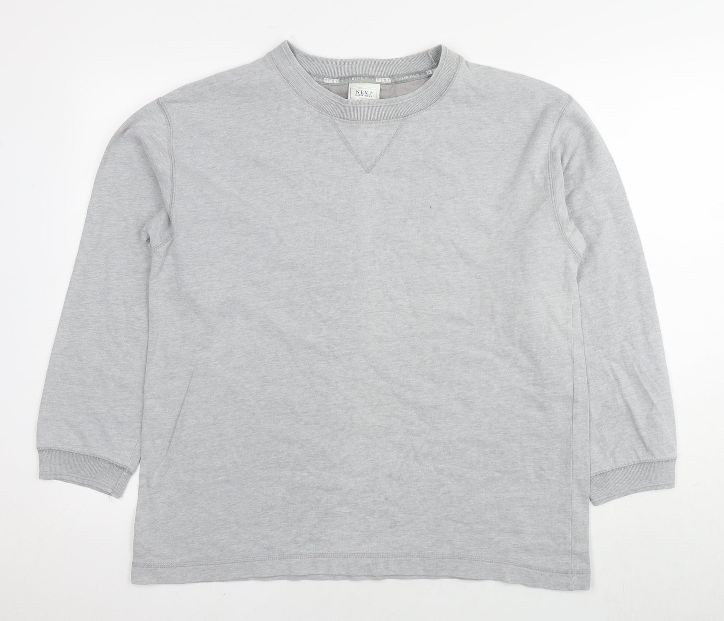 NEXT Mens Grey Cotton Pullover Sweatshirt Size S
