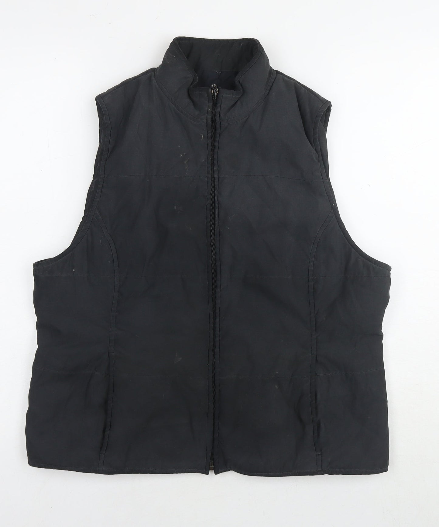 Debenhams Womens Black Gilet Waistcoat Size 16 Zip