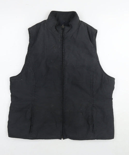 Debenhams Womens Black Gilet Waistcoat Size 16 Zip