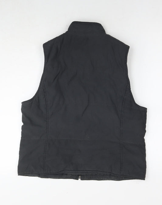 Debenhams Womens Black Gilet Waistcoat Size 16 Zip