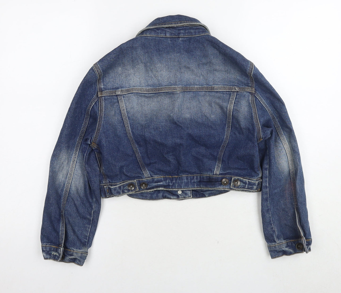 Topshop Womens Blue Jacket Size 12 Zip