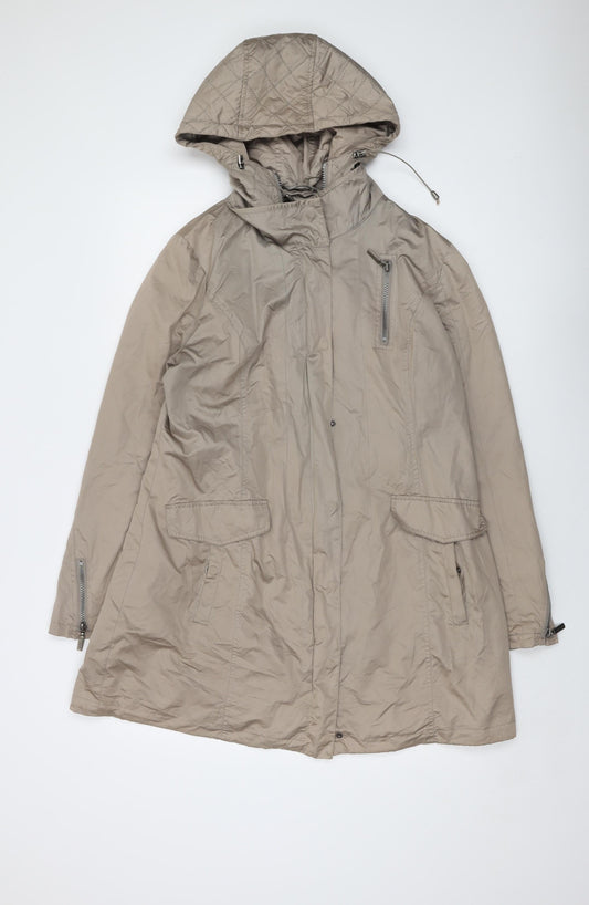 Eatagle Womens Beige Jacket Size 12 Zip