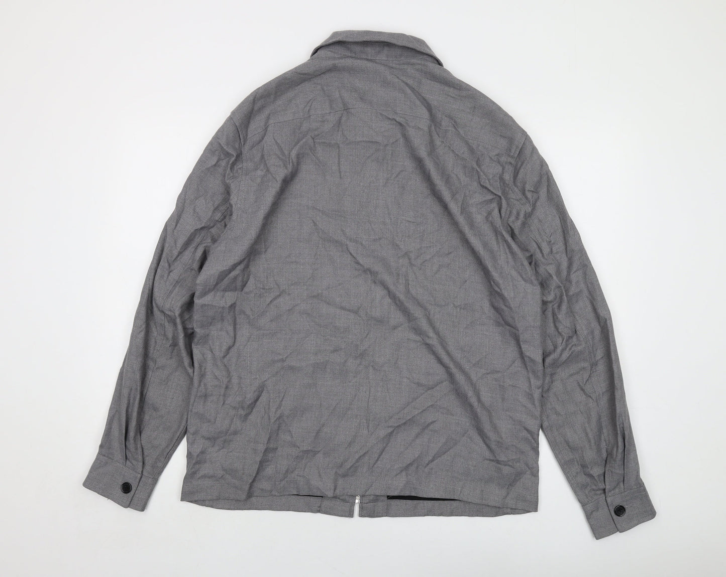 H&M Mens Grey Jacket Size L Zip