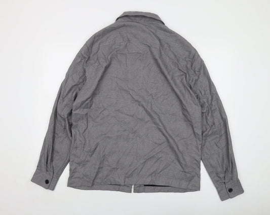 H&M Mens Grey Jacket Size L Zip