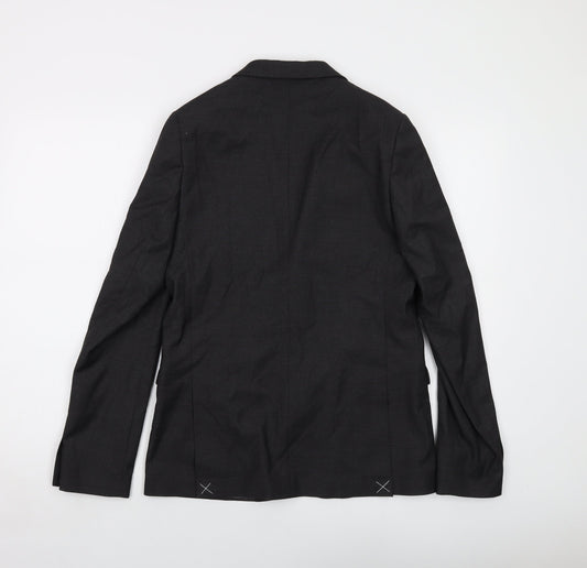 Marks and Spencer Boys Grey Jacket Size 14-15 Years Button
