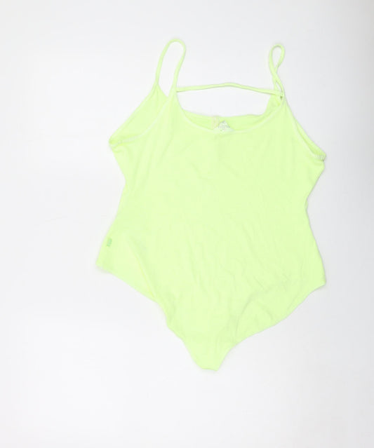 By Boutique Womens Green Cotton Bodysuit One-Piece Size XL Snap
