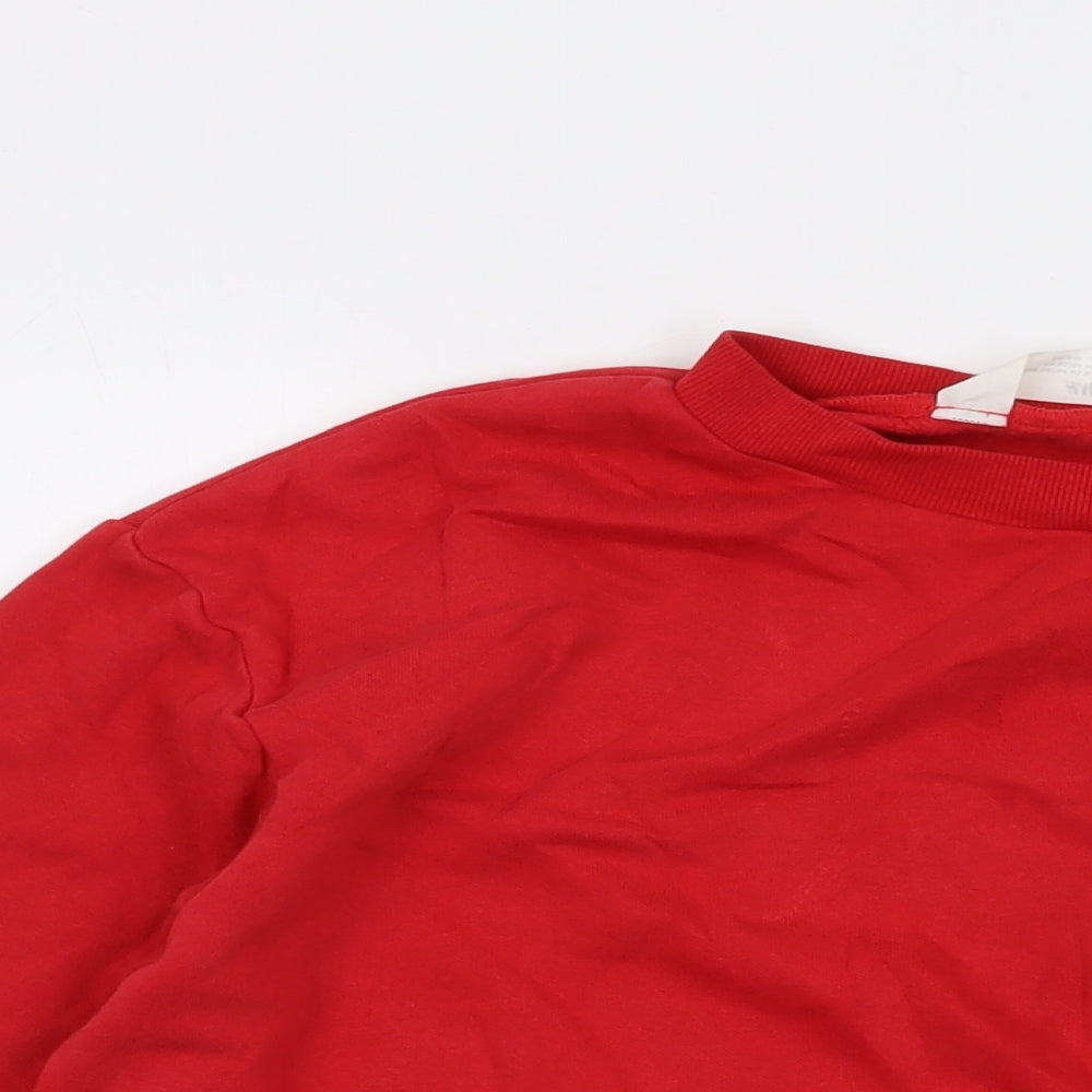 H&M Boys Red Cotton Pullover Sweatshirt Size 12-13 Years Pullover