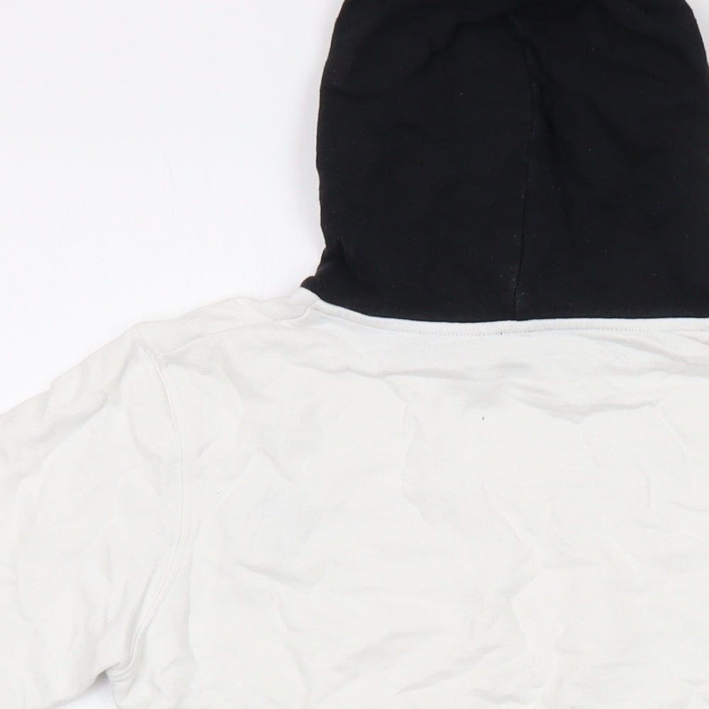River Island Boys White Cotton Pullover Hoodie Size 11-12 Years Pullover