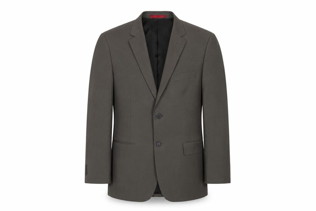 Burton Mens Grey Polyester Jacket Suit Jacket Size 40 Regular