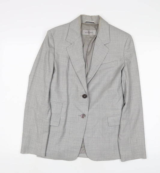 Sportmax Womens Grey Jacket Blazer Size 10 Button