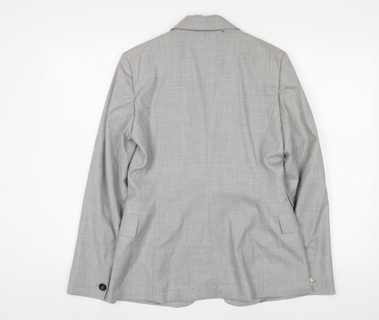 Sportmax Womens Grey Jacket Blazer Size 10 Button