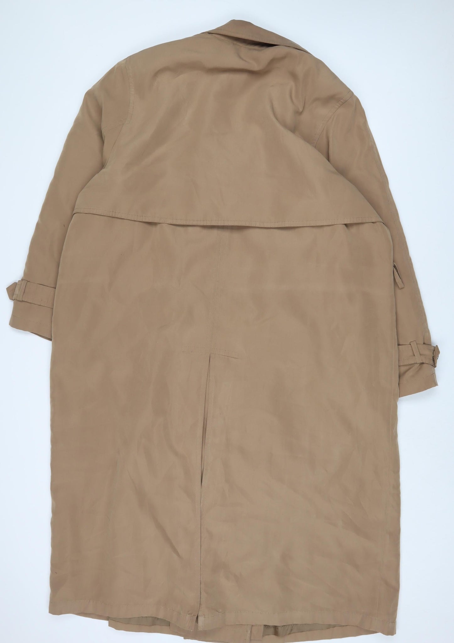 Wardrobe Womens Beige Overcoat Coat Size 24 Button