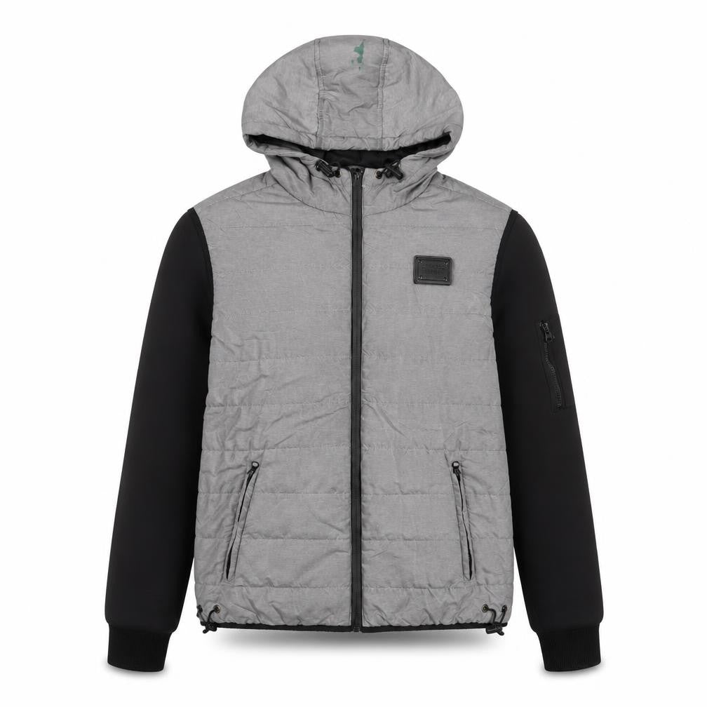 Supply & Demand Co. Mens Grey Puffer Jacket Jacket Size S Zip - Logo