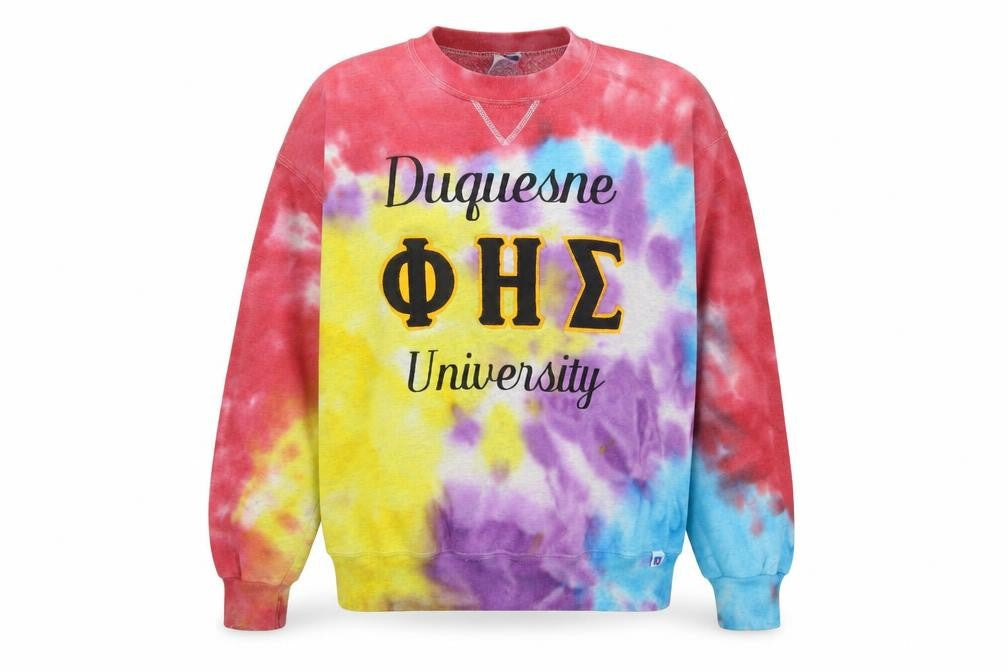 Russell Athletic Womens Multicoloured Geometric Cotton Pullover Sweatshirt Size L Pullover - Embroidered