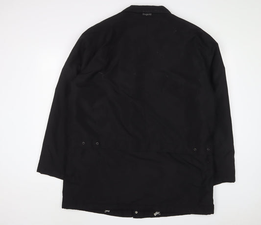 Bugatti Womens Black Quilted Coat Size XL Zip