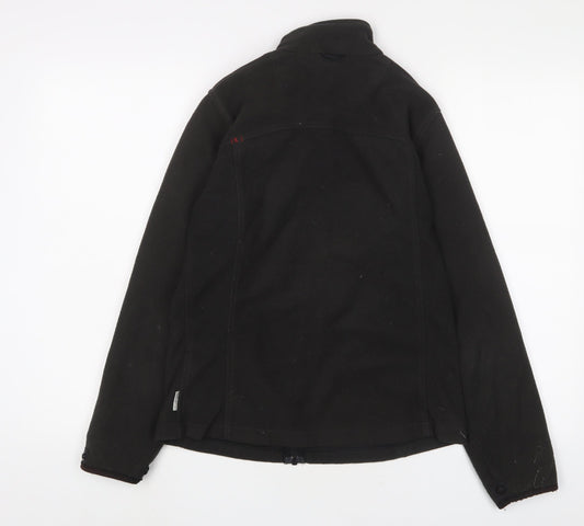 DECATHLON Womens Black Jacket Size M Zip - Logo, Embroidered