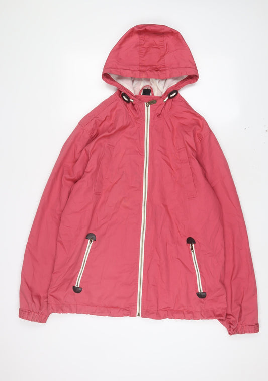 Cotton Traders Womens Pink Jacket Size L Zip