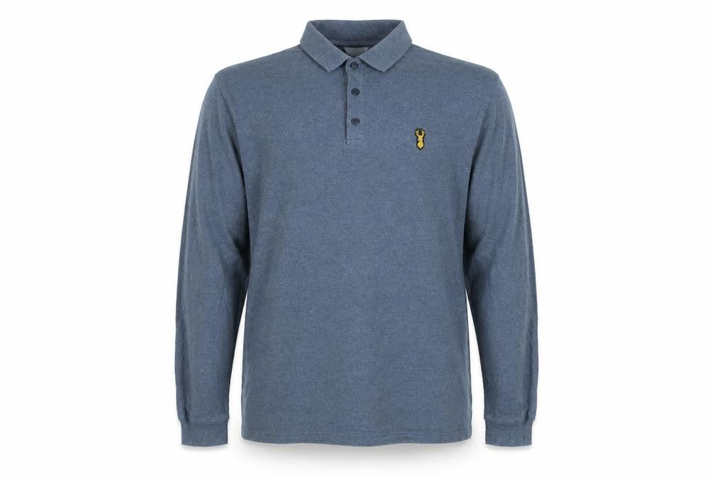NEXT Mens Blue Cotton Polo Size L Collared Button