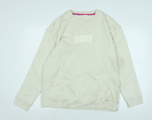 Marks and Spencer Womens Ivory Polyester Pullover Sweatshirt Size 18