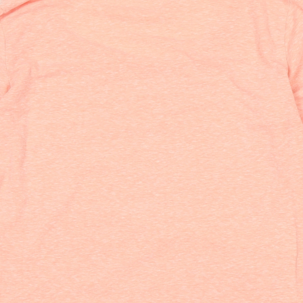 marks Womens Orange Cotton Basic T-Shirt Size 8 Scoop Neck