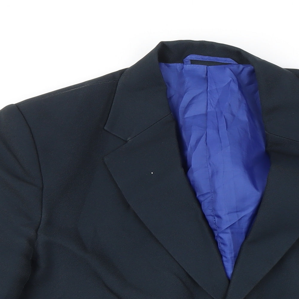 Banner Boys Blue Jacket Blazer Size L Button - Shelley College