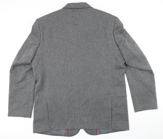 Cotton Traders Mens Grey Polyester Jacket Blazer Size 46 Regular