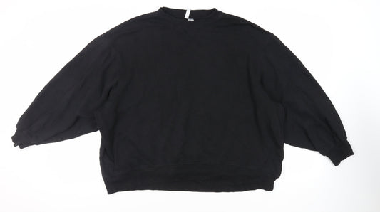 Divided by H&M Womens Black Cotton Pullover Sweatshirt Size XL Pullover
