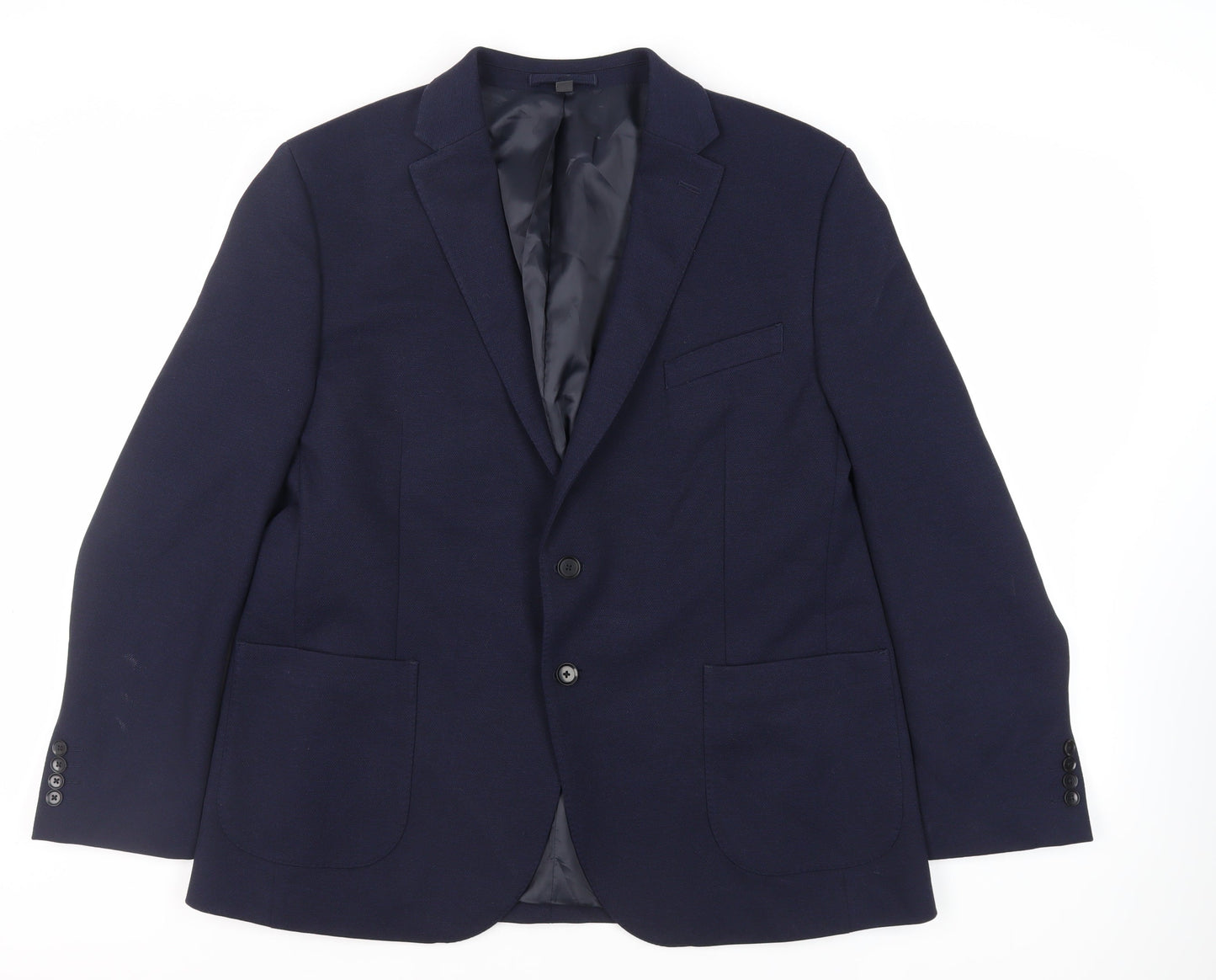 Marks and Spencer Mens Blue Polyamide Jacket Blazer Size 46 Regular