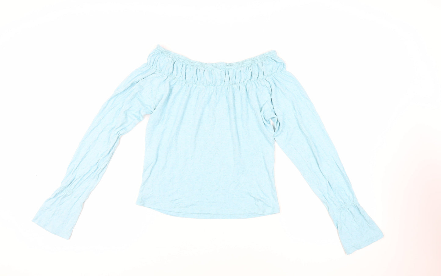 Per Una Womens Blue Viscose Basic Blouse Size 14 Off the Shoulder