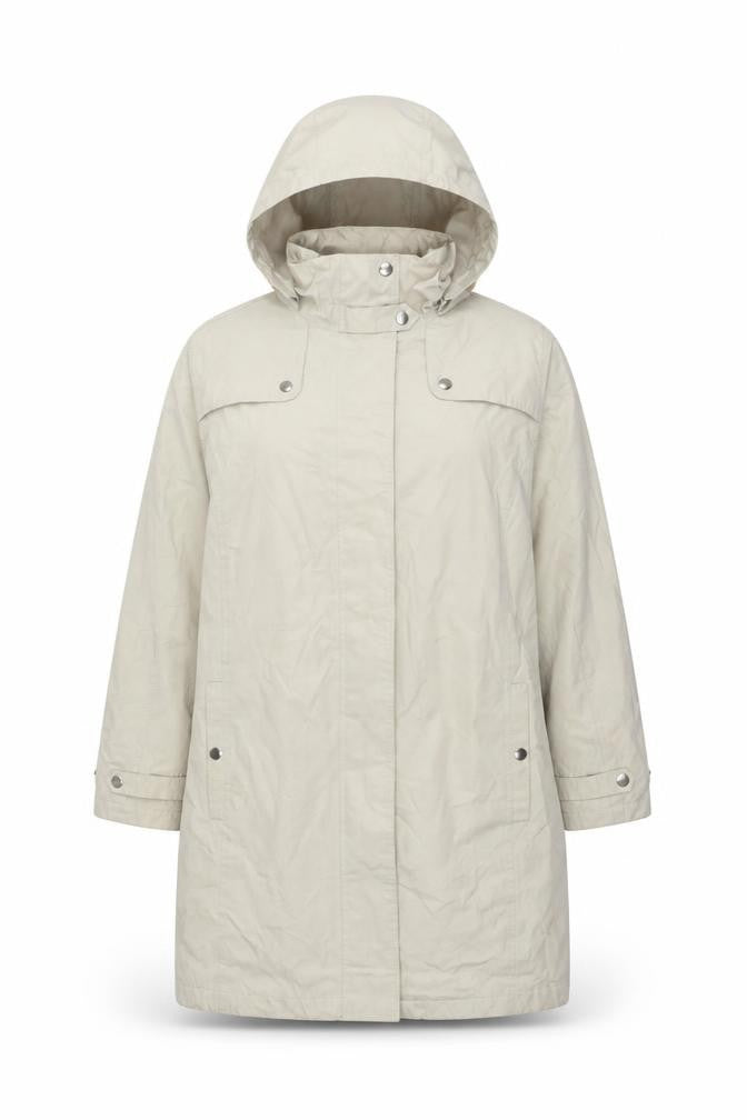 Being Casual Womens Beige Trench Coat Coat Size 18 Zip