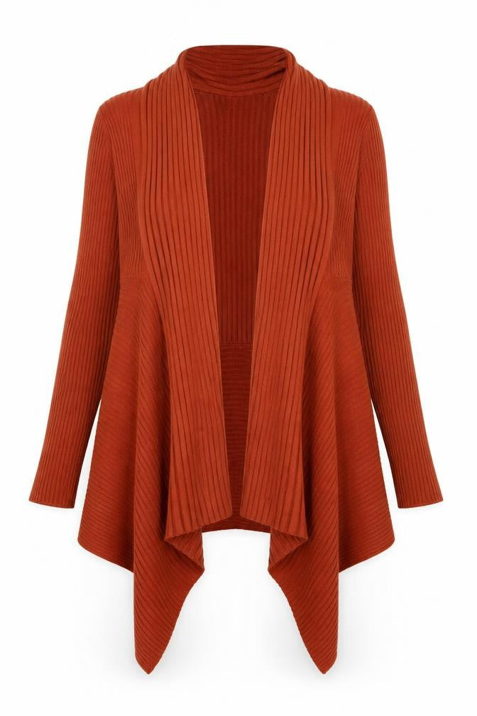 Marks and Spencer Womens Brown V-Neck Polyamide Cape Jumper Size 14