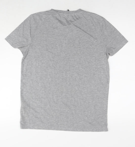 ASOS Womens Grey Polyester Basic T-Shirt Size M Round Neck