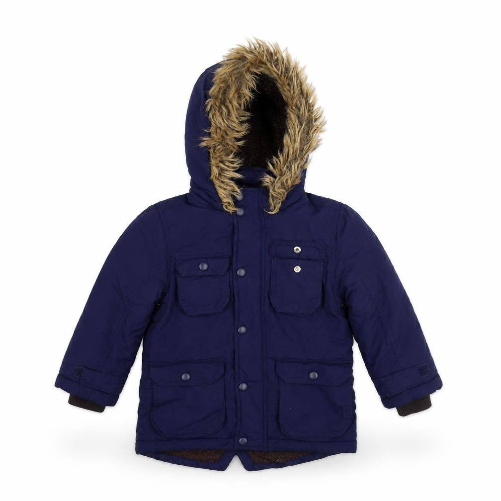 John Lewis Boys Blue Parka Jacket Size 3 Years Zip