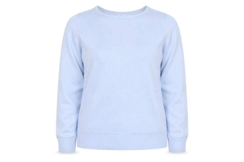Marks & Spencer Womens Blue Round Neck Acrylic Pullover Jumper Size 12