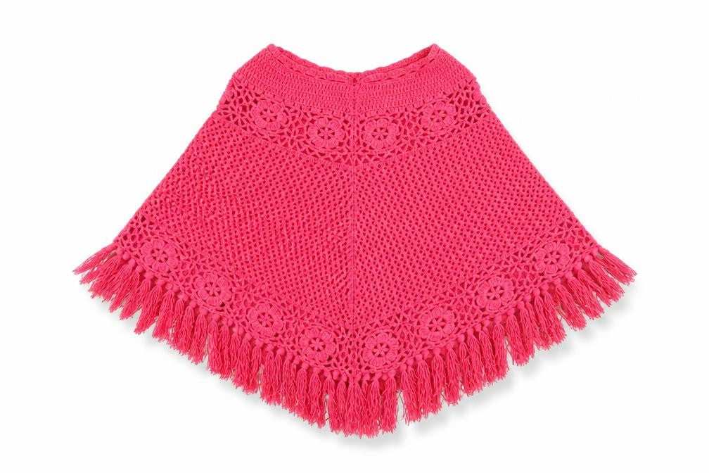 Gap Girls Pink Acrylic Basic T-Shirt Size 6-7 Years Boat Neck Pullover - Poncho