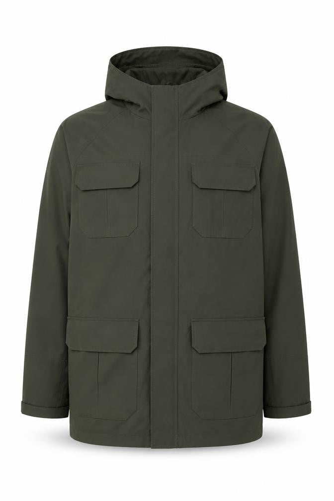 Debenhams Mens Green Rain Coat Coat Size 2XL Zip