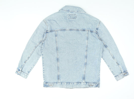 Marks and Spencer Womens Blue Jacket Size 10 Button