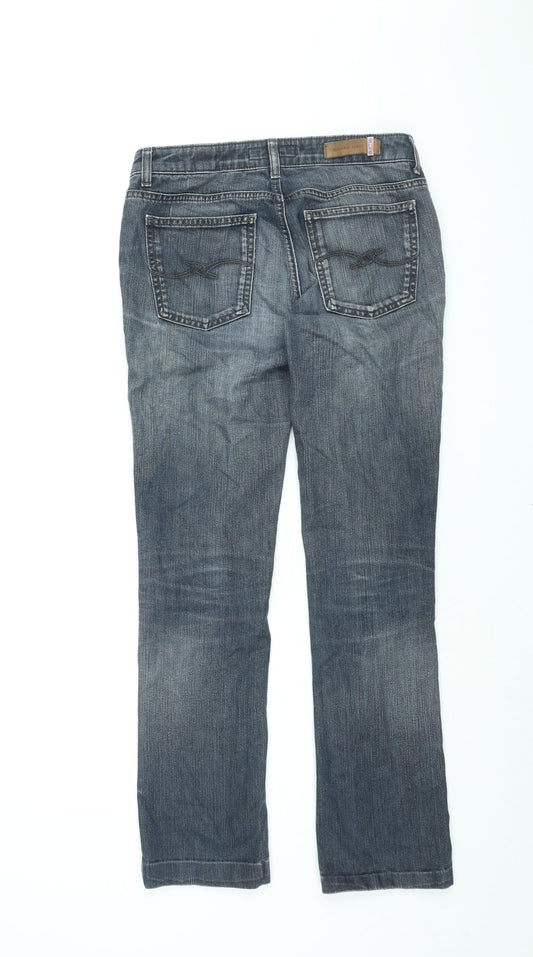 Trussardi Jeans Womens Blue Cotton Straight Jeans Size 30 in L29.5 in Regular Zip