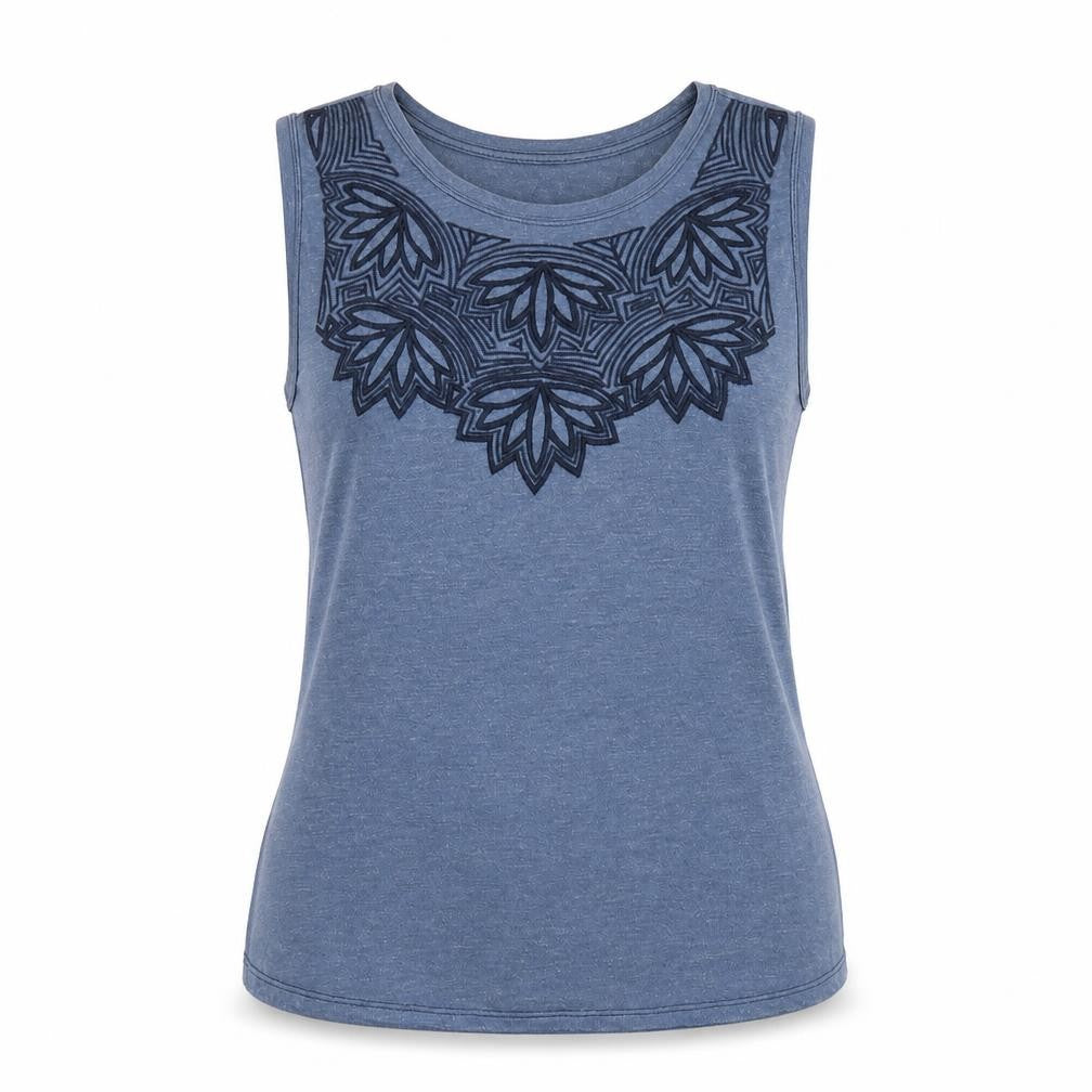 Womens UK Size M Gap Blue Cotton Tank