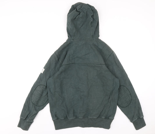 Lazy Jacks Mens Green Cotton Full Zip Hoodie Size S