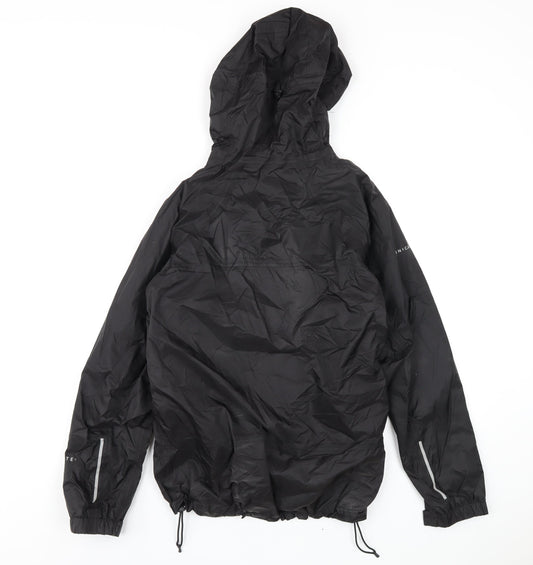 Technicals Womens Black Rain Coat Coat Size 10 Zip