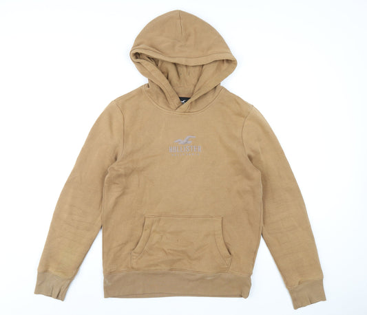 Hollister Mens Brown Cotton Pullover Hoodie Size XS