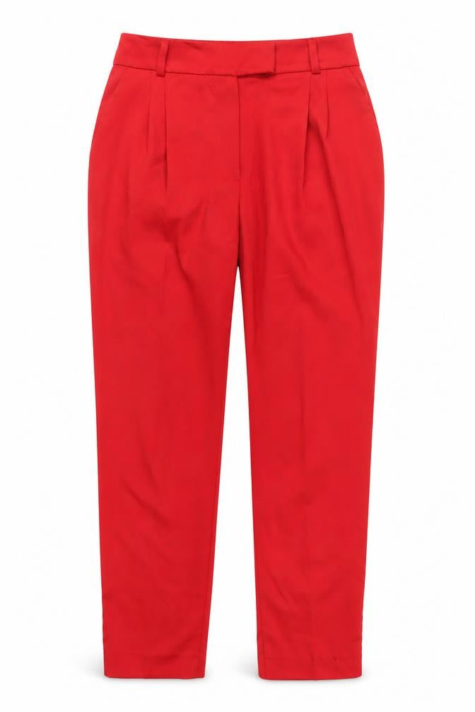 Manila Bonita Womens Red Polyester Dress Pants Trousers Size M L31 in Regular Zip