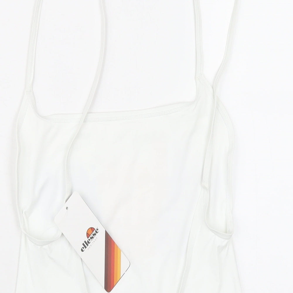 ellesse Womens White Polyester One Piece Size S